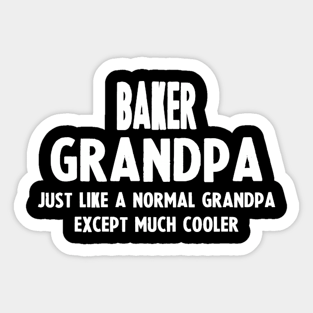 Gifts For Baker's Grandpa Sticker by divawaddle